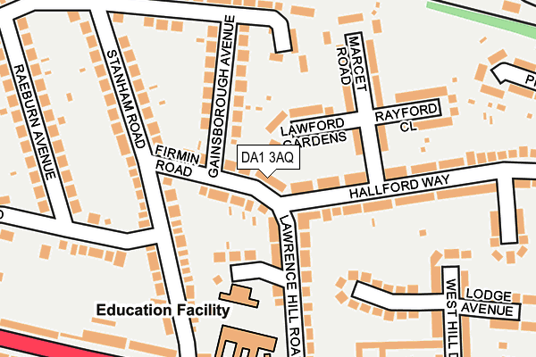 DA1 3AQ map - OS OpenMap – Local (Ordnance Survey)