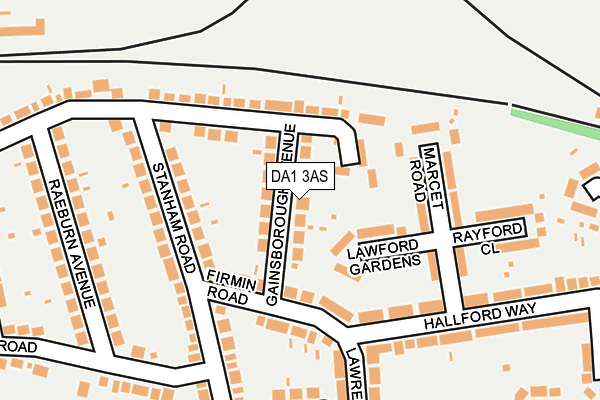 DA1 3AS map - OS OpenMap – Local (Ordnance Survey)