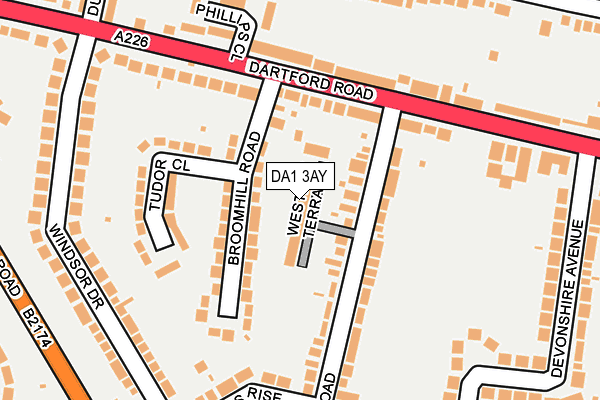 DA1 3AY map - OS OpenMap – Local (Ordnance Survey)