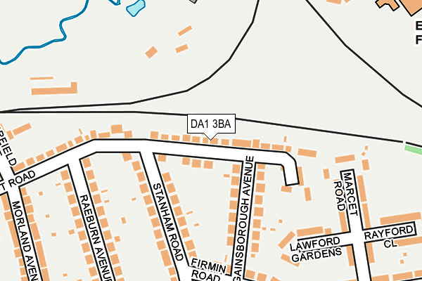 DA1 3BA map - OS OpenMap – Local (Ordnance Survey)