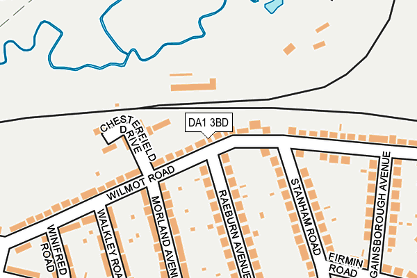 DA1 3BD map - OS OpenMap – Local (Ordnance Survey)