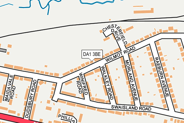 DA1 3BE map - OS OpenMap – Local (Ordnance Survey)