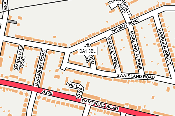 DA1 3BL map - OS OpenMap – Local (Ordnance Survey)