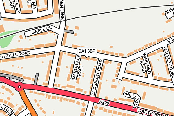 DA1 3BP map - OS OpenMap – Local (Ordnance Survey)
