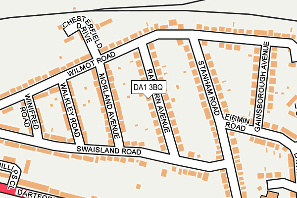 DA1 3BQ map - OS OpenMap – Local (Ordnance Survey)