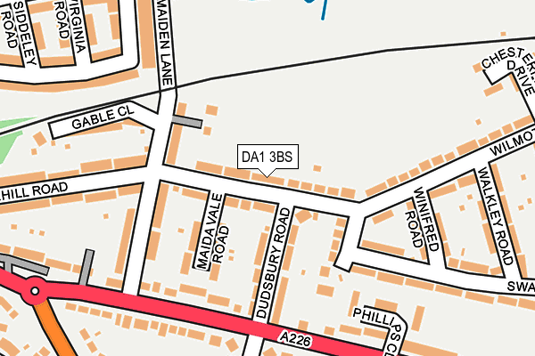 DA1 3BS map - OS OpenMap – Local (Ordnance Survey)