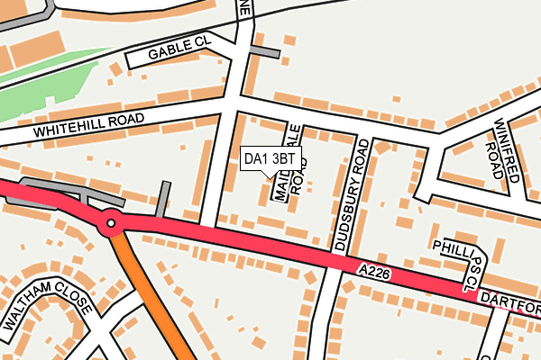 DA1 3BT map - OS OpenMap – Local (Ordnance Survey)
