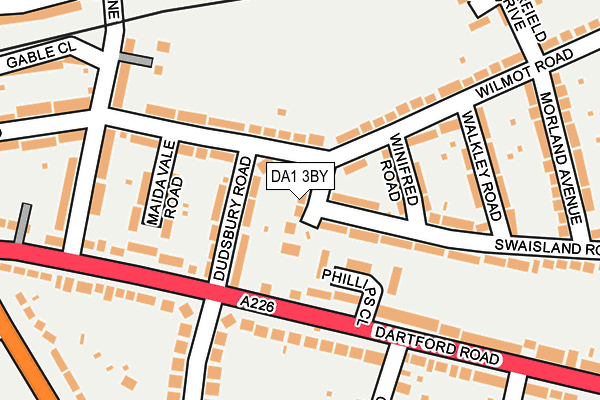 DA1 3BY map - OS OpenMap – Local (Ordnance Survey)