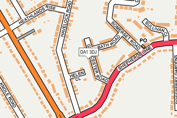 DA1 3DJ map - OS OpenMap – Local (Ordnance Survey)