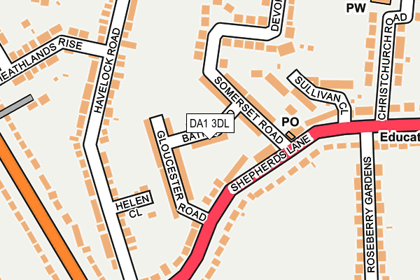 DA1 3DL map - OS OpenMap – Local (Ordnance Survey)