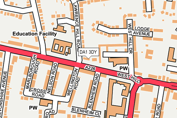 DA1 3DY map - OS OpenMap – Local (Ordnance Survey)