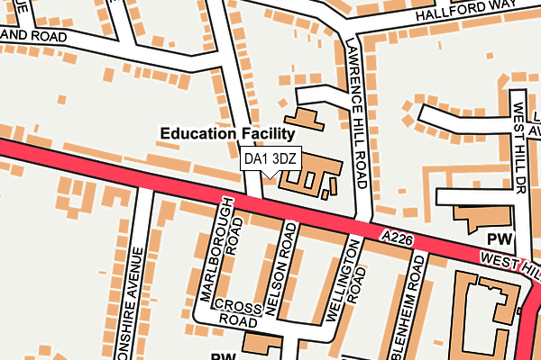 DA1 3DZ map - OS OpenMap – Local (Ordnance Survey)