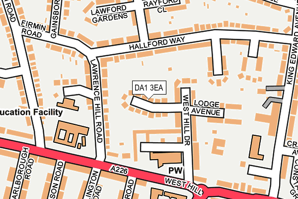 DA1 3EA map - OS OpenMap – Local (Ordnance Survey)