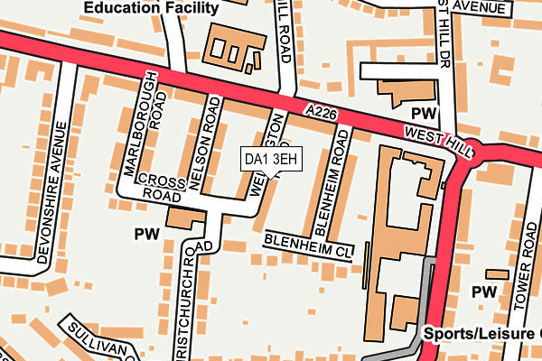 DA1 3EH map - OS OpenMap – Local (Ordnance Survey)