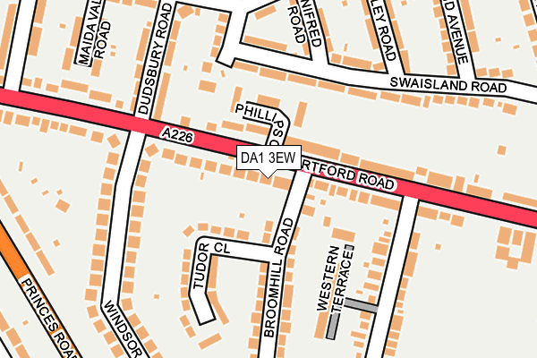 DA1 3EW map - OS OpenMap – Local (Ordnance Survey)