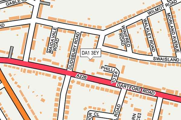 DA1 3EY map - OS OpenMap – Local (Ordnance Survey)