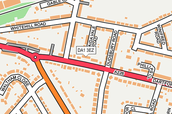 DA1 3EZ map - OS OpenMap – Local (Ordnance Survey)