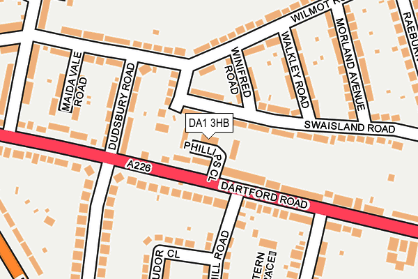 DA1 3HB map - OS OpenMap – Local (Ordnance Survey)