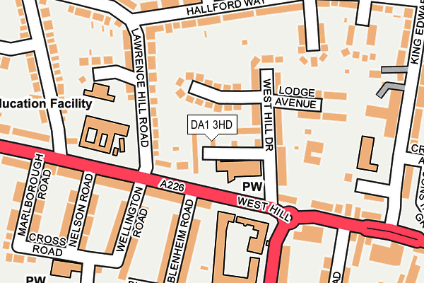 DA1 3HD map - OS OpenMap – Local (Ordnance Survey)