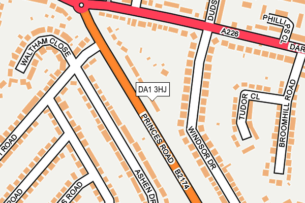 DA1 3HJ map - OS OpenMap – Local (Ordnance Survey)