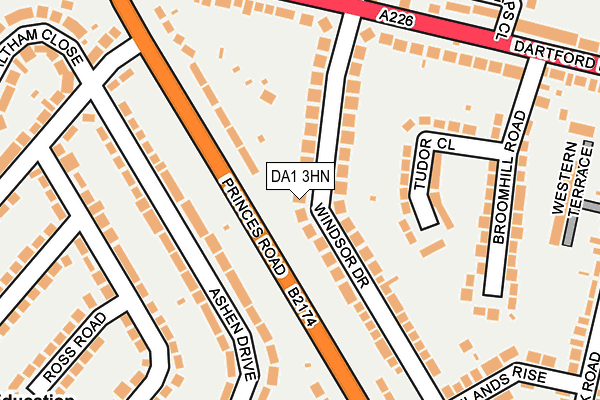 DA1 3HN map - OS OpenMap – Local (Ordnance Survey)