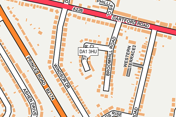 DA1 3HU map - OS OpenMap – Local (Ordnance Survey)