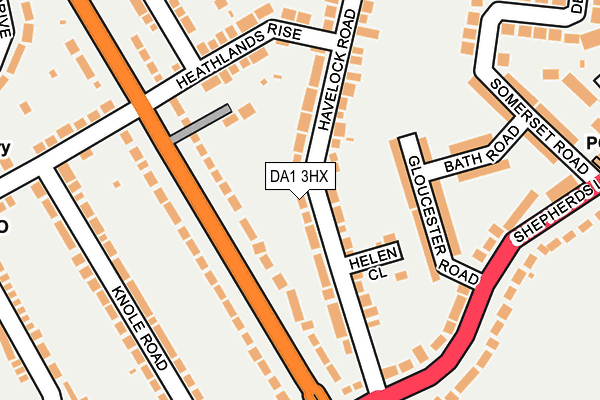 DA1 3HX map - OS OpenMap – Local (Ordnance Survey)