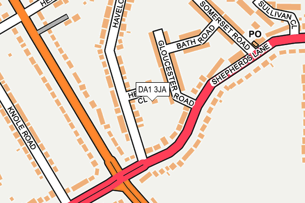 DA1 3JA map - OS OpenMap – Local (Ordnance Survey)