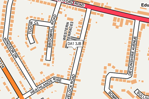 DA1 3JB map - OS OpenMap – Local (Ordnance Survey)