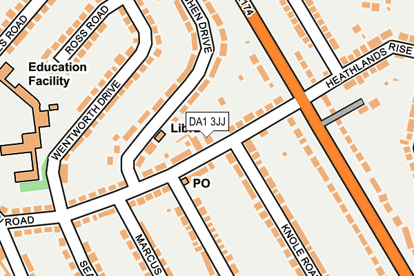 DA1 3JJ map - OS OpenMap – Local (Ordnance Survey)