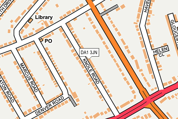DA1 3JN map - OS OpenMap – Local (Ordnance Survey)