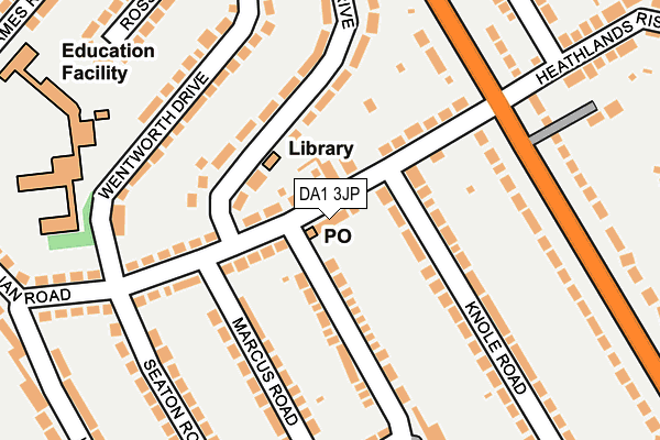 DA1 3JP map - OS OpenMap – Local (Ordnance Survey)
