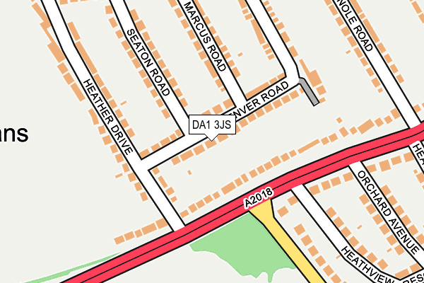 DA1 3JS map - OS OpenMap – Local (Ordnance Survey)