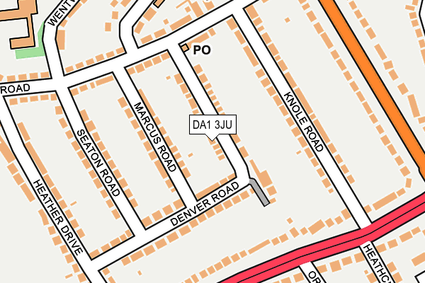 DA1 3JU map - OS OpenMap – Local (Ordnance Survey)