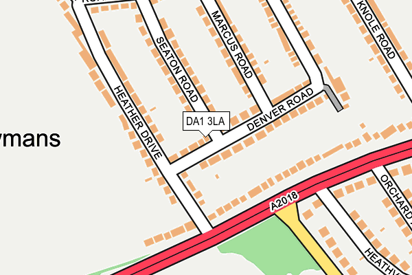 DA1 3LA map - OS OpenMap – Local (Ordnance Survey)