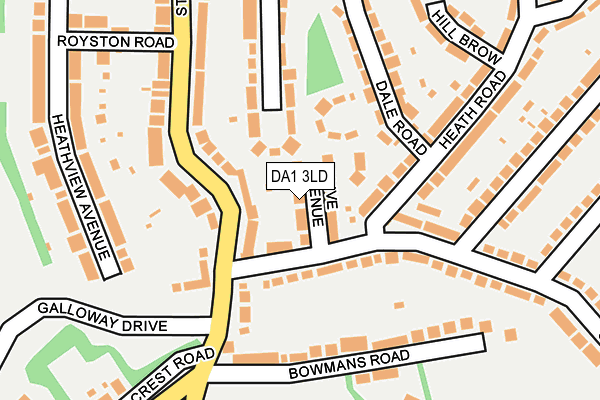 DA1 3LD map - OS OpenMap – Local (Ordnance Survey)