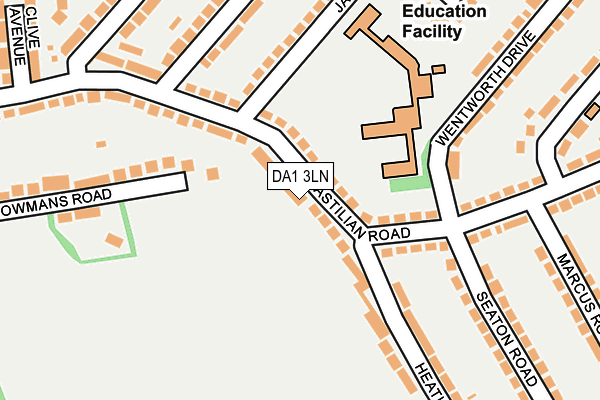 DA1 3LN map - OS OpenMap – Local (Ordnance Survey)