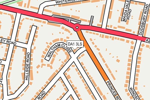 DA1 3LS map - OS OpenMap – Local (Ordnance Survey)