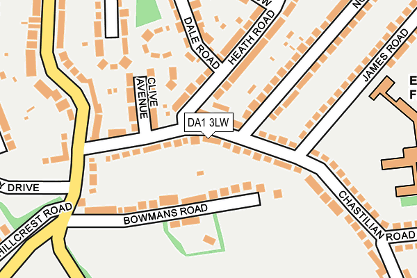 DA1 3LW map - OS OpenMap – Local (Ordnance Survey)