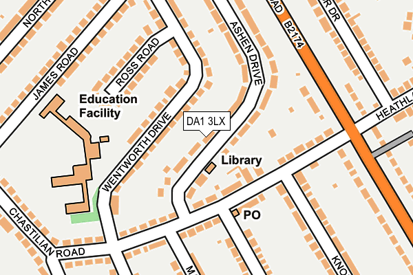 DA1 3LX map - OS OpenMap – Local (Ordnance Survey)