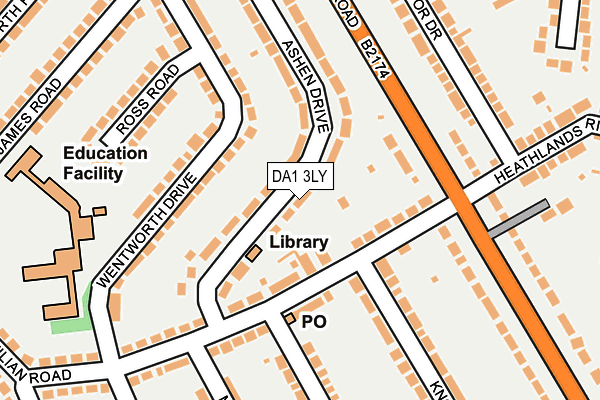DA1 3LY map - OS OpenMap – Local (Ordnance Survey)