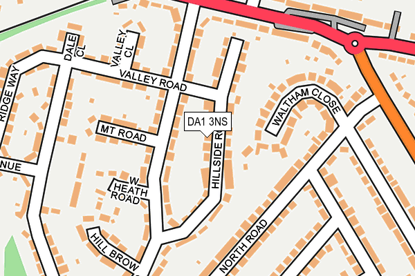 DA1 3NS map - OS OpenMap – Local (Ordnance Survey)