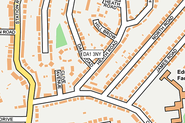 DA1 3NY map - OS OpenMap – Local (Ordnance Survey)
