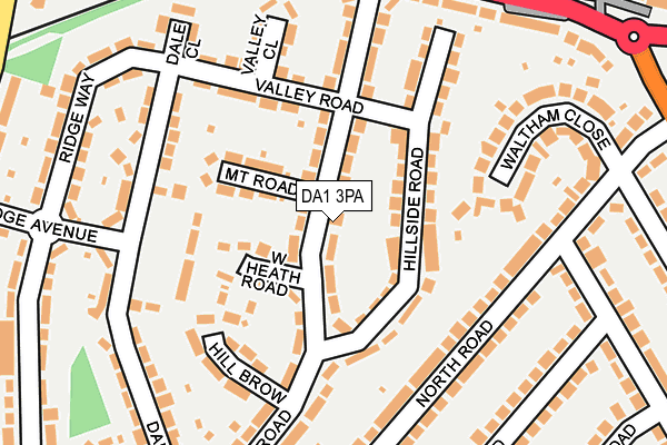 DA1 3PA map - OS OpenMap – Local (Ordnance Survey)