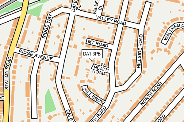 DA1 3PB map - OS OpenMap – Local (Ordnance Survey)