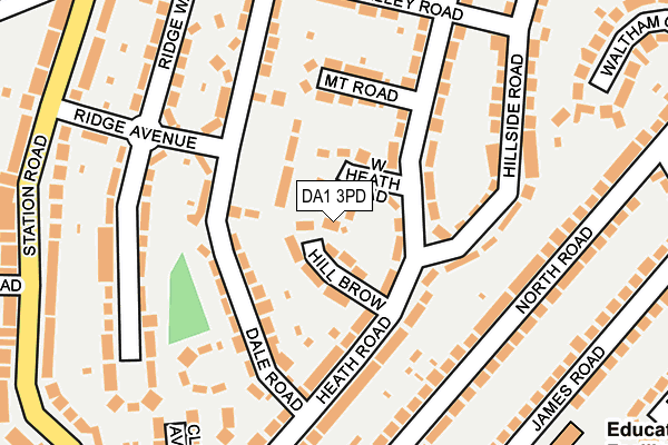 DA1 3PD map - OS OpenMap – Local (Ordnance Survey)