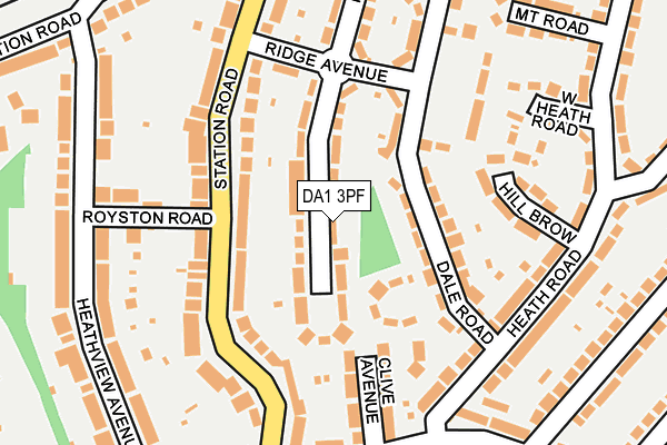 DA1 3PF map - OS OpenMap – Local (Ordnance Survey)