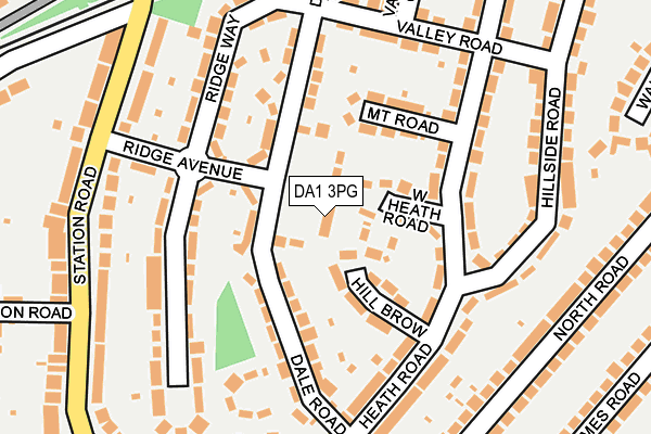 DA1 3PG map - OS OpenMap – Local (Ordnance Survey)