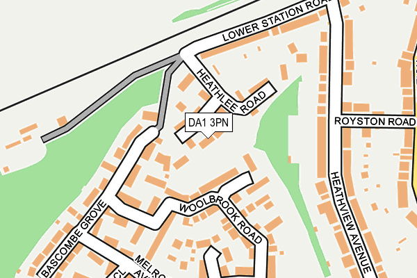 DA1 3PN map - OS OpenMap – Local (Ordnance Survey)