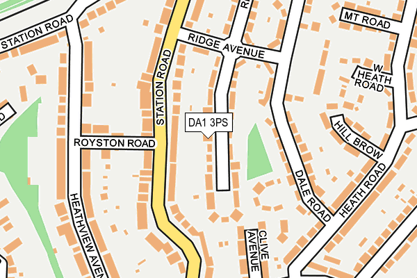 DA1 3PS map - OS OpenMap – Local (Ordnance Survey)